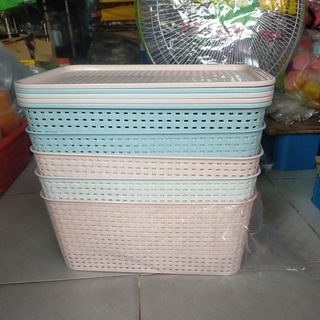 Combo 5 rổ đan việt nhật có nắp đậy