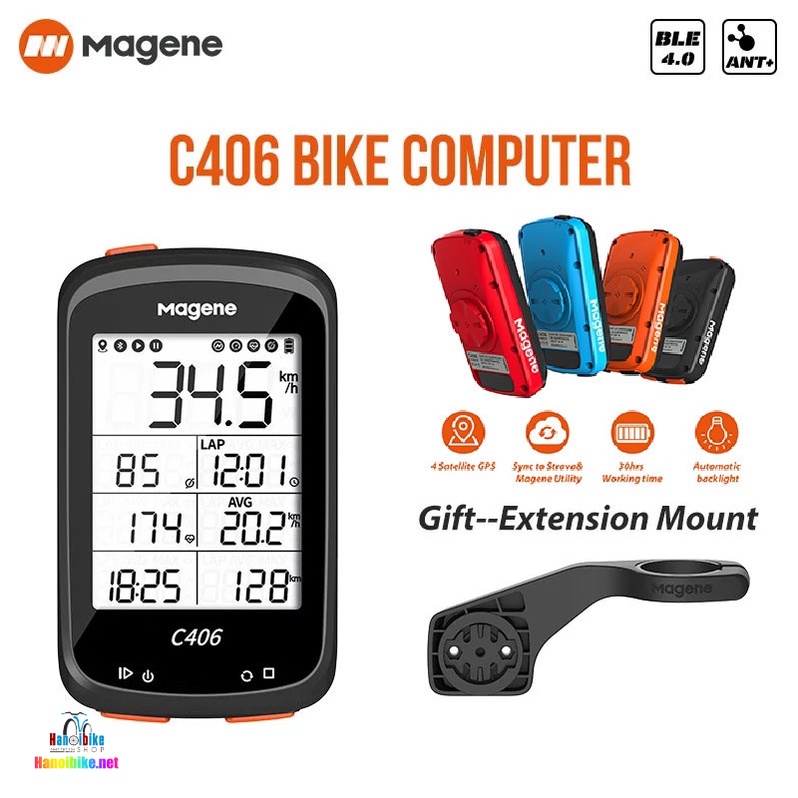 Đồng hồ GPS Magene C406 Không cần nam châm siêu khủng
