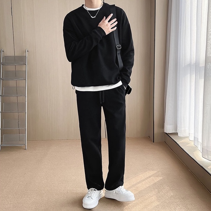 Bộ thu đông nam nữ trẻ trung năng động, quần áo dài tay nam nữ dáng Hàn Quốc 01
