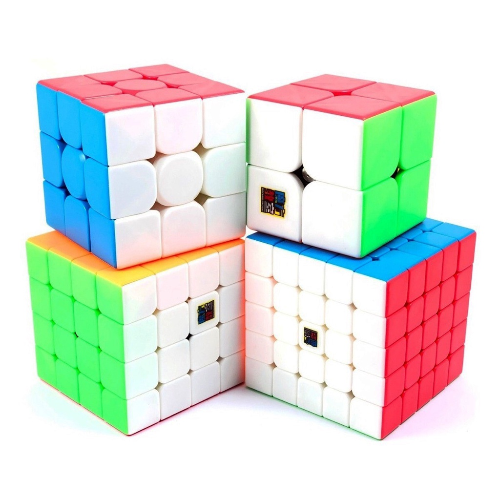 Combo 7 Rubik 2x2 3x3 4x4 5x5 6x6 7x7 Pyraminx Không Viền Stickerless - Hàng Cao Cấp, Xoay Cực Trơn, Cực Mượt