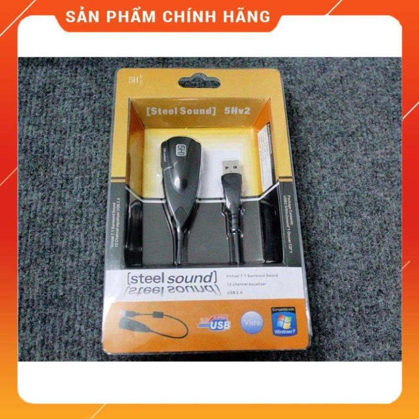 Dây USB Sound card cho máy tính cao cấp 5Hv2 7.1 - Dây chia MIc và Loa từ cổng USB