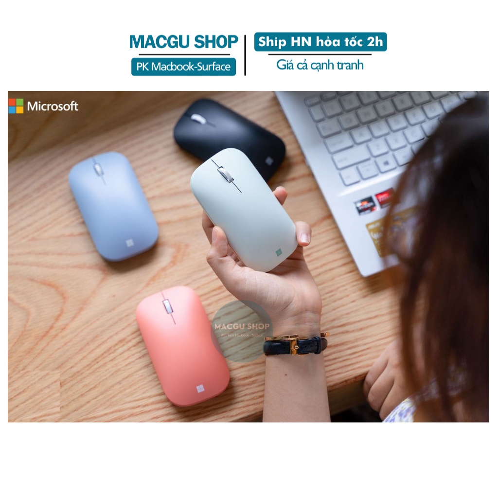 (Mới) Microsoft Mobie Mouse bluetooth-Chuột macbook, surface, laptop microsoft chính hãng kết nối không dây-(nhiều màu)