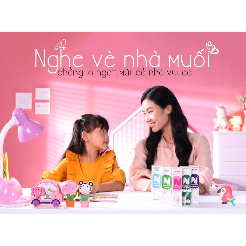 Xịt mũi Nebusal 1,9% giúp giảm nghẹt mũi, sổ mũi ở trẻ em