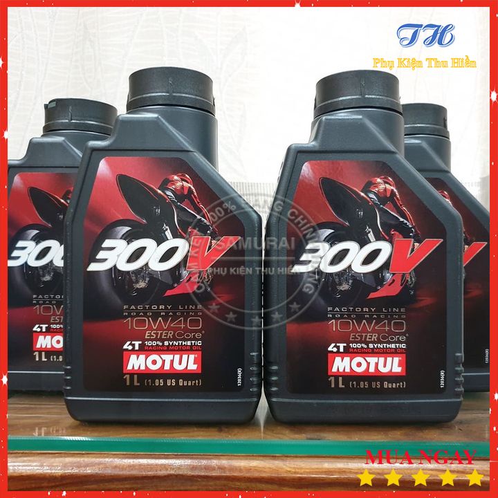 Nhớt Máy Motul 300V² Factory Line Road 4T 10W50 1L - Nhớt Chính Hãng Cho Xe Số Tay Côn, Xe Phân Khối Lớn