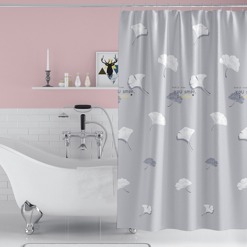 Rèm Che Bồn Tắm Bằng polyester Dày Dặn Chống Nước Chống Nấm Mốc Có Móc Treo