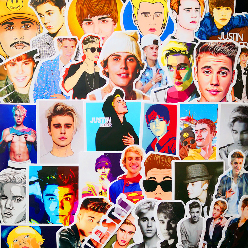 ❉ Justin Bieber Series 01 Stickers ❉ 50Pcs/Set Pop Singer Actor Waterproof DIY Fashion Decals Doodle Stickers