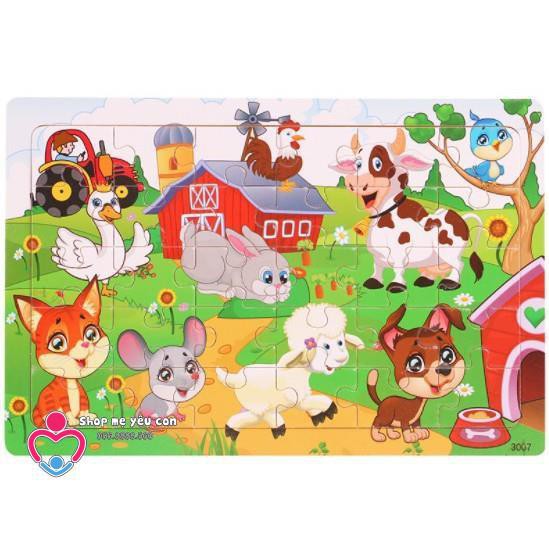 Tranh ghép Gỗ 30 miếng có khung nền GHÉP HÌNH LEVEL 4