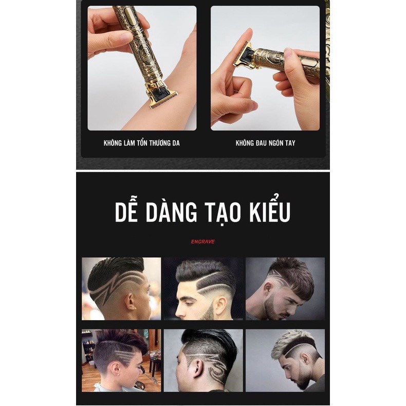 Tông Đơ Cắt Tóc⚡️𝐅𝐑𝐄𝐄𝐒𝐇𝐈𝐏⚡️Chắn Viền Cực Khỏe Bảo Hành 12 Tháng - Cắt Êm Bao Phê !