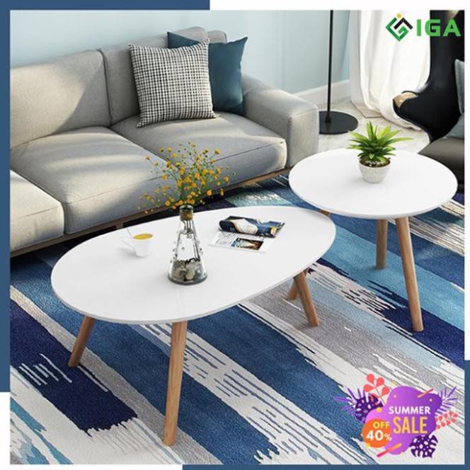 [COMBO] Bộ bàn trà sofa caO cấp chân gỗ sồi