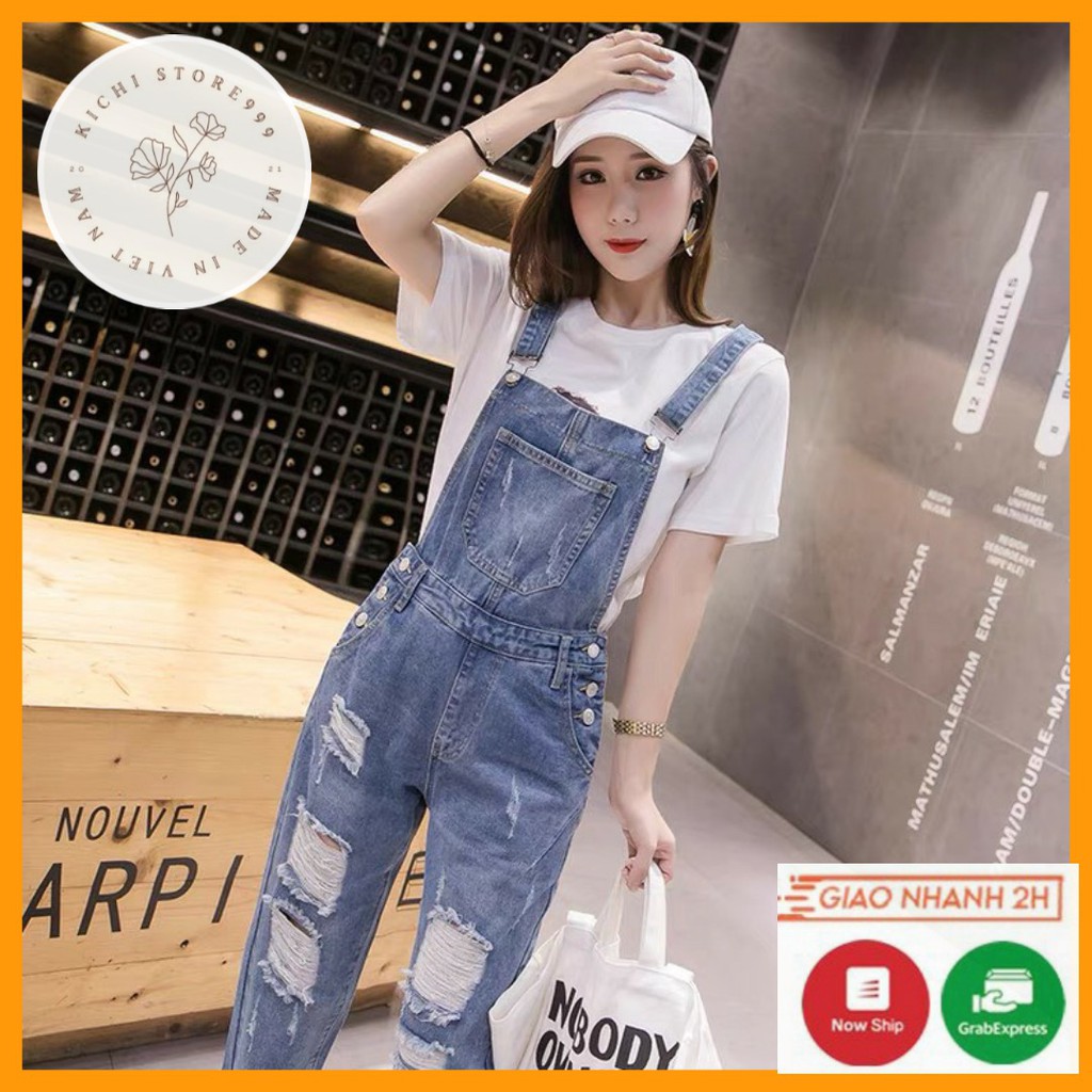 Quần Yếm Jean Nữ thiết kế Kichistore , Quần Yếm Nữ thời trang cao cấp M07 | BigBuy360 - bigbuy360.vn