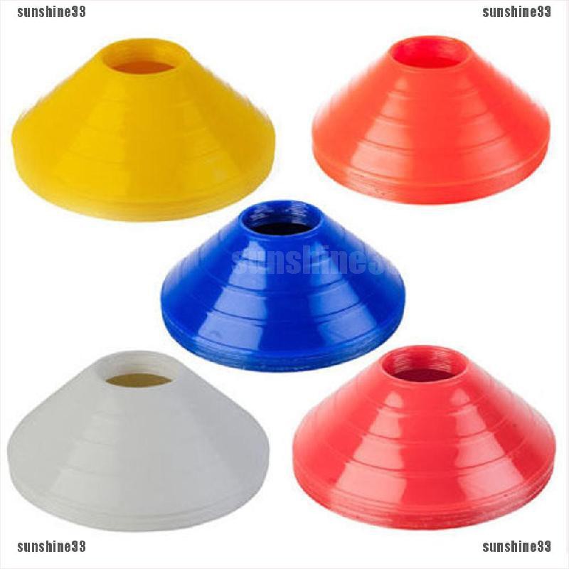 【COD•suns】10x Football Rugby Sport Cross Training Space Marker Soccer Cone Sau