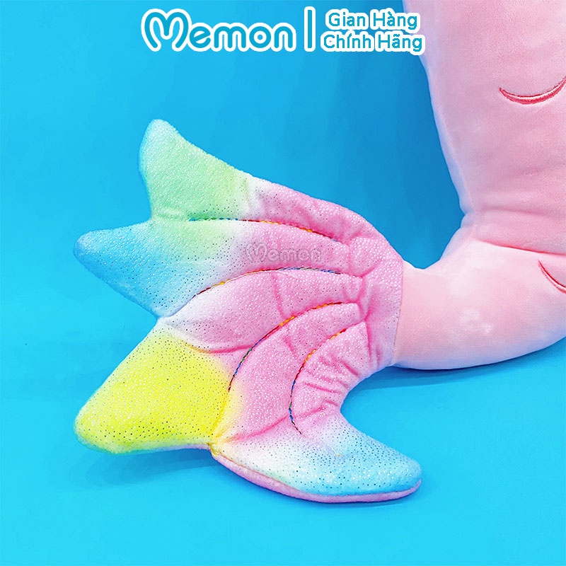 Gấu Bông Nàng Tiên Cá Thêu Sao Nhồi Bông Cho Bé Cao Cấp Memon