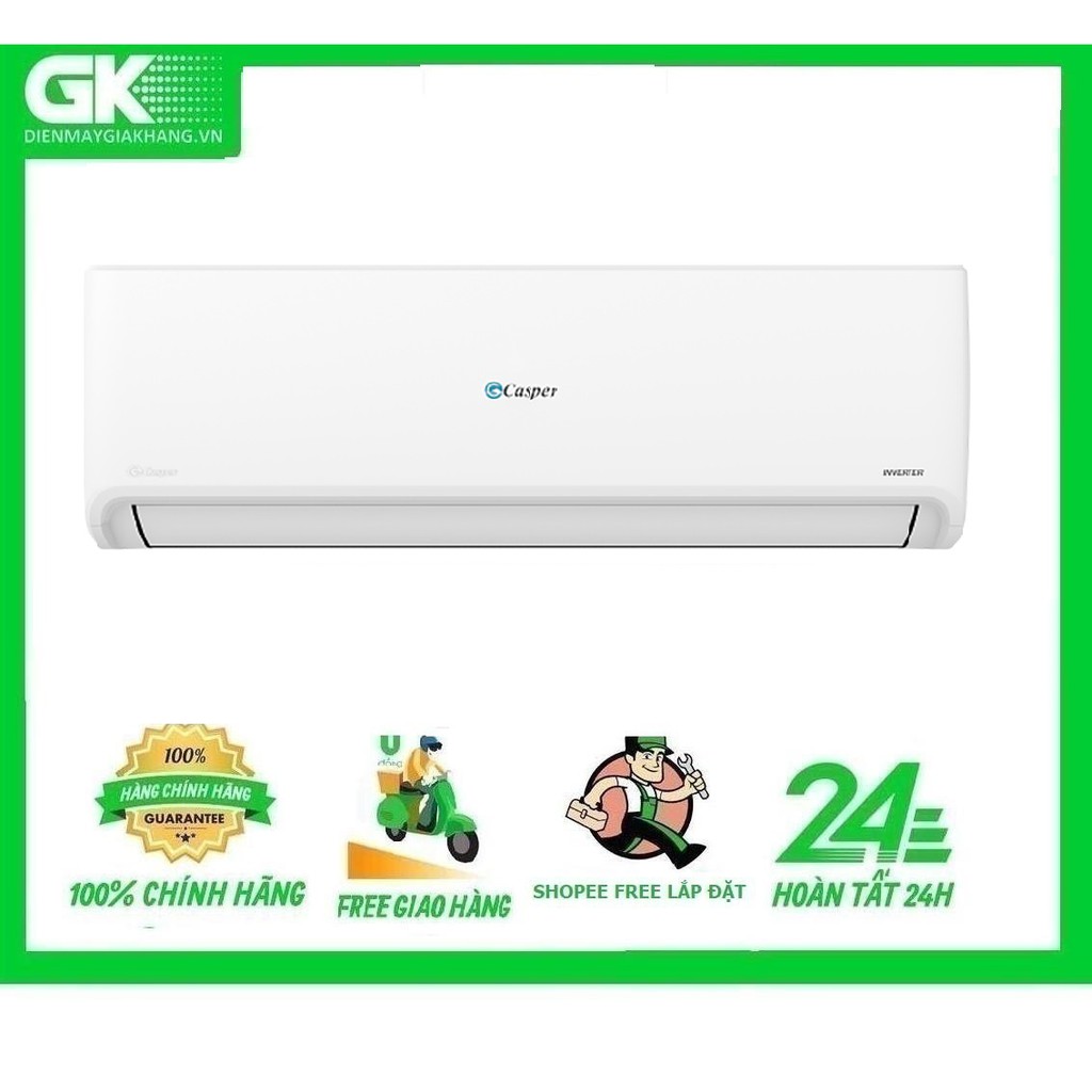 [Mã ELMS5TR giảm 5% đơn 5TR] GC-09IS32-MIỄN PHÍ CÔNG LẮP ĐẶT-Máy lạnh Casper Inverter 1 HP GC-09IS32 Mới 2021