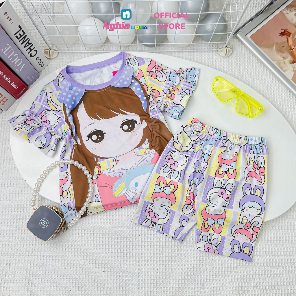 Đồ bộ bé gái NGHĨA BABY dành cho bé từ 9kg-38kg