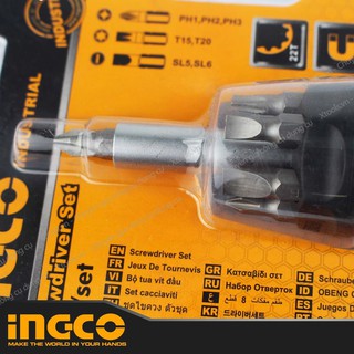 Bộ 8 tua vít INGCO AKISD0808
