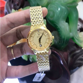 Đồng hồ nữ AL 9141G hộp thẻ hãng, kính sapphire chống xước, chống nước rất tốt