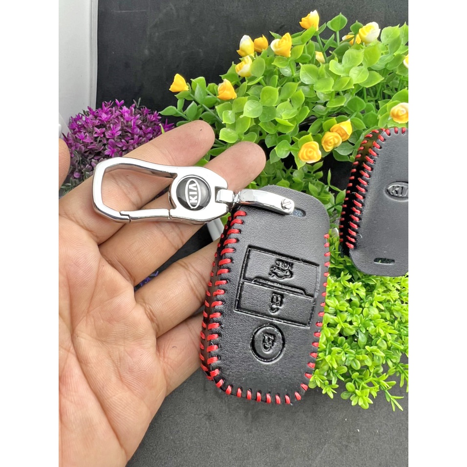 Bao Da Chìa khóa xe ô tô Kia k3,Kia cerato 2014-2018,sorento,kia morning smartkey 3 nút thông minh