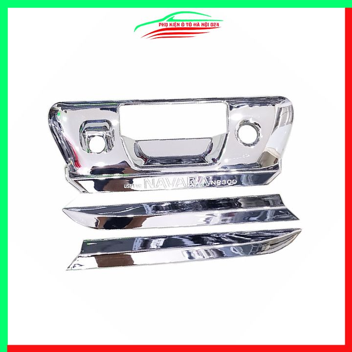 Ốp tay mở cốp mạ Crom Navara 2015-2021 trang trí xe chống va đập hiệu quả