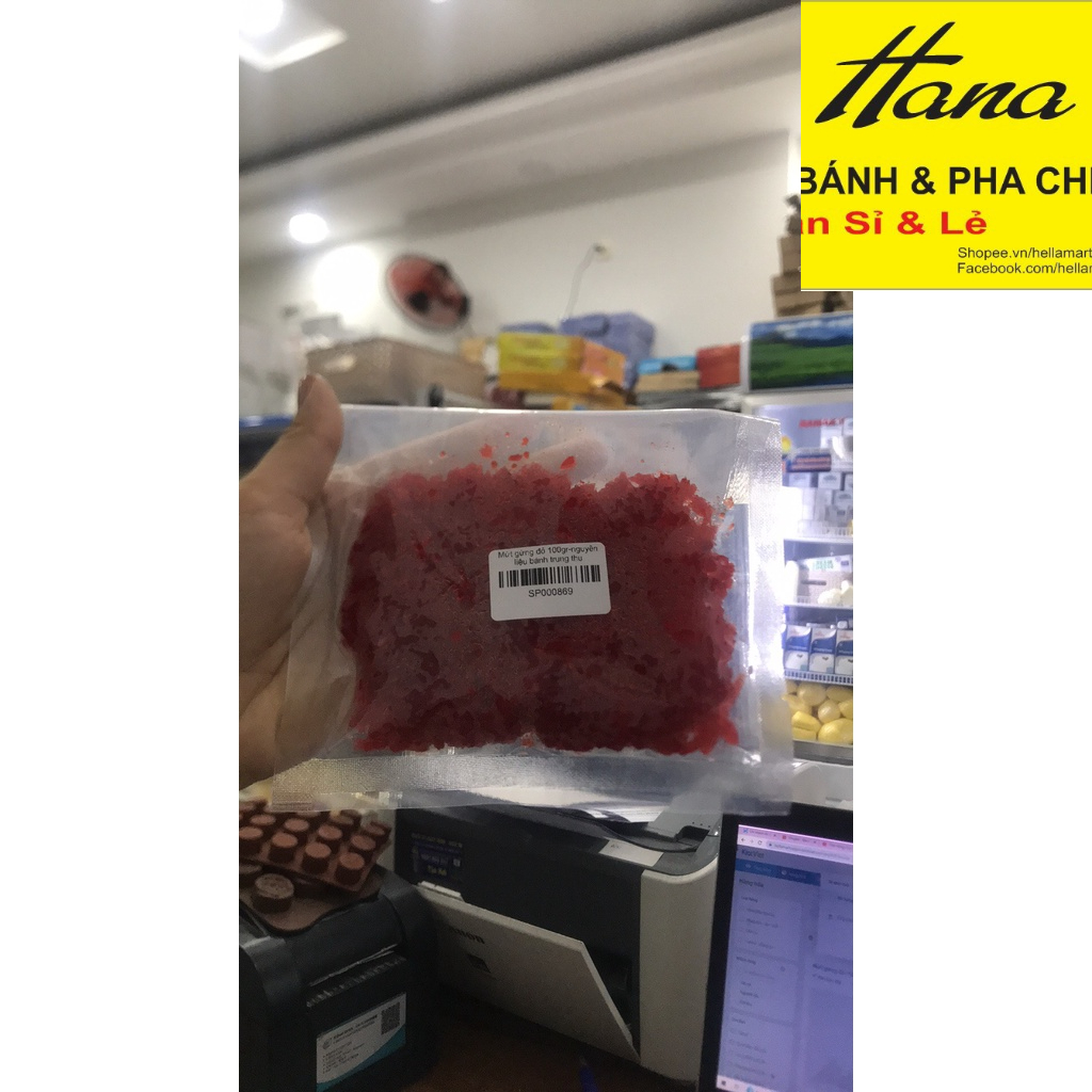Mứt gừng đỏ 100gr- nguyên liệu làm bánh trung thu