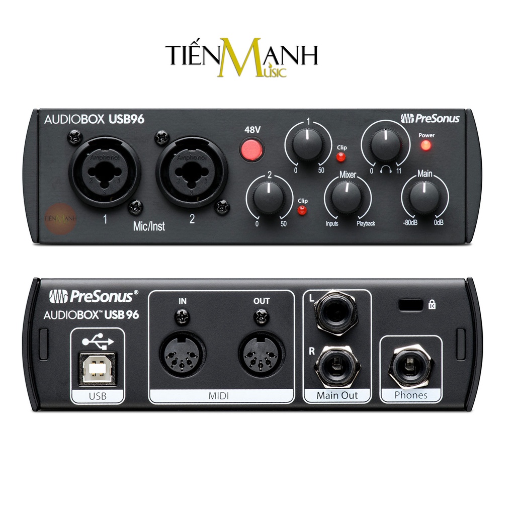 [Chính Hãng] Soundcard PreSonus AudioBox USB 96 Bộ Thu Âm Thanh và Livestream Audio Interface Sound Card Audio Box USB96