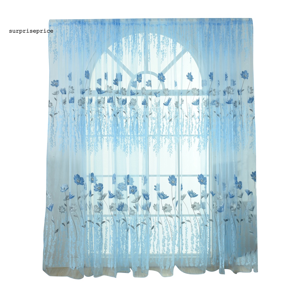 Rèm cửa sổ vải polyester họa tiết hoa trang trí nhà cửa