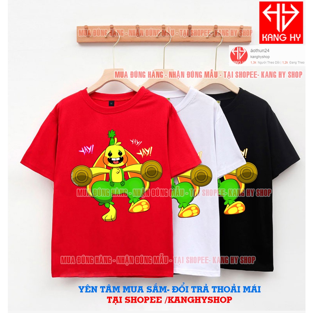 Áo Thun Thỏ Bunzo Bunny Poppy Playtime Chapter 2 Trẻ Em 3 Màu Vải Mềm Mát F313
