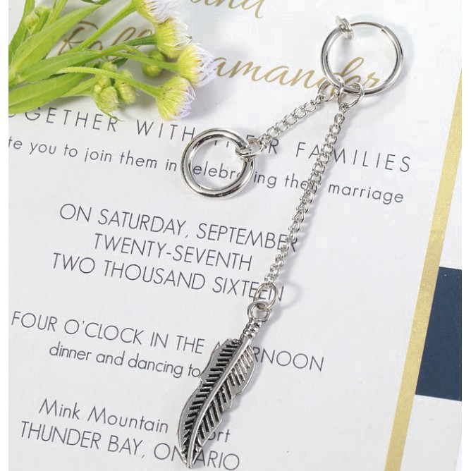 Bông tai dạng xỏ dáng dài tua rua phong cách Suga nhóm nhạc Hàn Quốc thời trang unisex