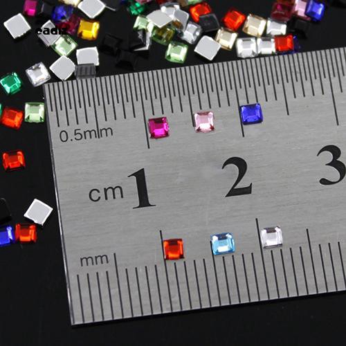 Hộp phụ kiện đá vuông đẹp mắt dùng đính trang trí móng tay tiện dụng