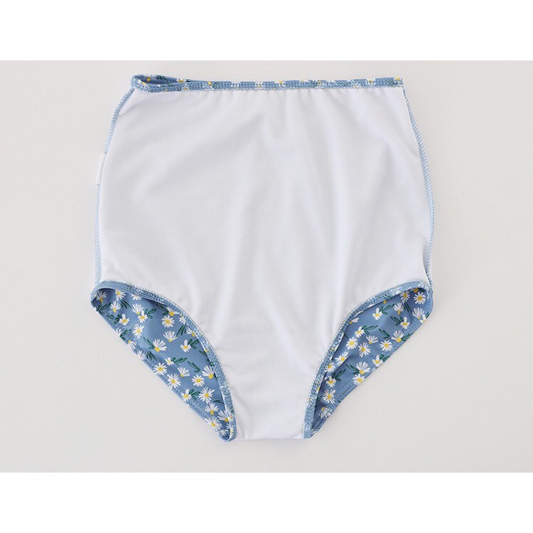 Bikini tắm biển hai mảnh xanh lam, họa tiết hoa cúc | BigBuy360 - bigbuy360.vn