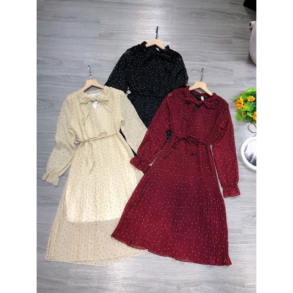 Váy bi BUỘC NƠ CỔ kèm dây eo(kèm video,ảnh thật) | BigBuy360 - bigbuy360.vn