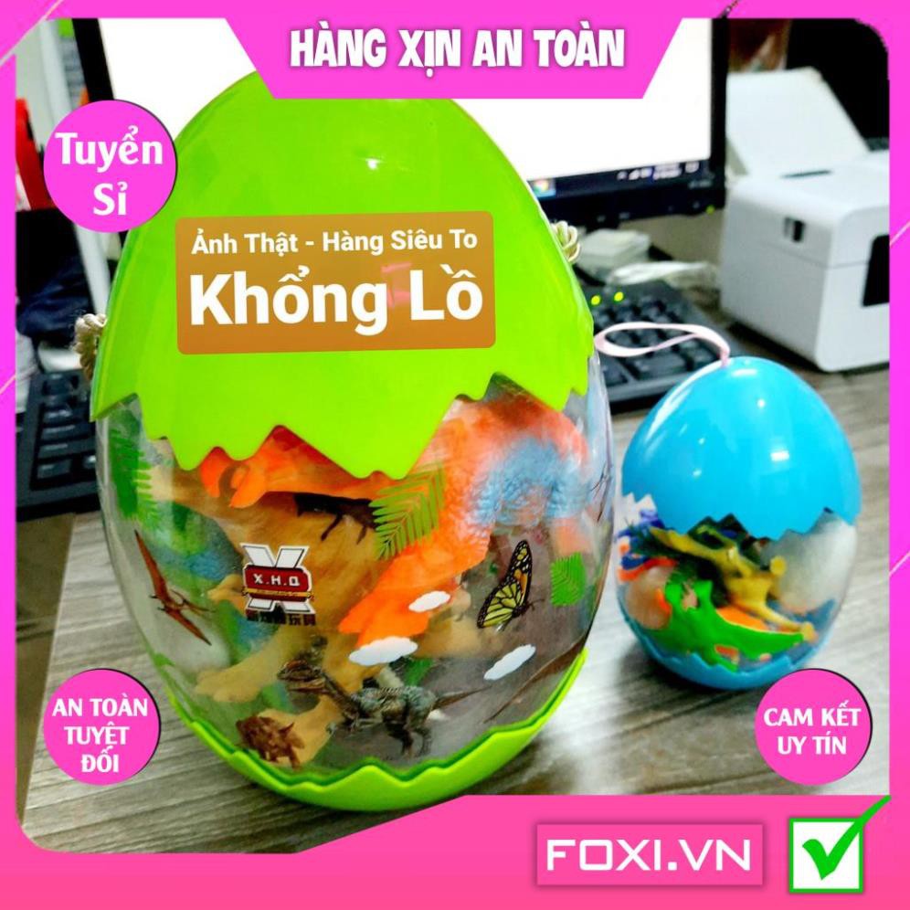 Bộ đồ chơi trứng Khủng Long-Mô hình nhựa dẻo-siêu bền-sưu tầm-chơi trong nhà-màu sắc bắt mắt