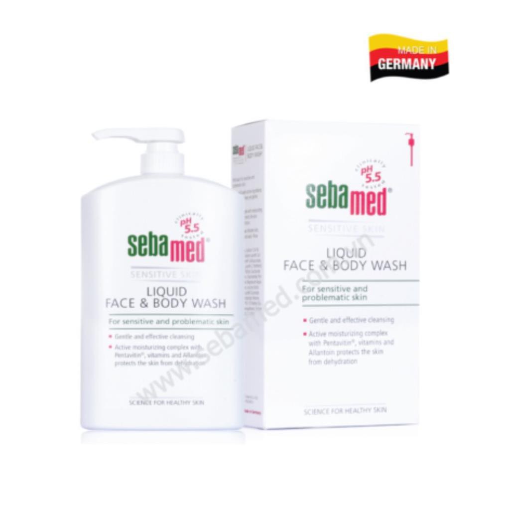 2IN1 - SỮA RỬA MẶT & TOÀN THÂN DA NHẠY CẢM SEBAMED pH5.5 - ĐỨC - 50ML(SEBAMED LIQUID FACE & BODY WASH)