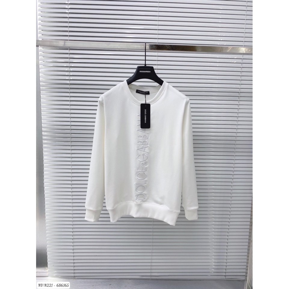 Áo Sweater Nam D&G Họa Tiết Chữ Thêu Dọc Áo - Áo Nỉ Nam Nữ D&G Chất Nỉ Da Cá Ấm Áp DT FASHION MENWEAR