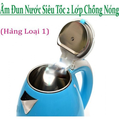 Ấm đun nước siêu tốc 2 lớp chống nóng 1.8L cao cấp sôi tự ngắt