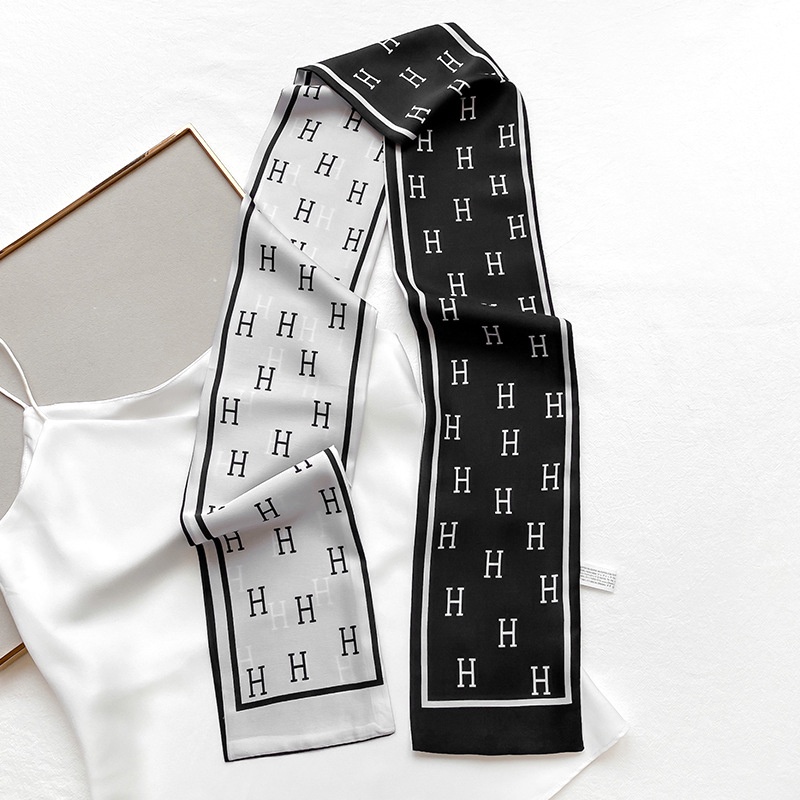 Khăn lụa chữ nhật chữ H chất lụa đẹp bandana mang được 2 mặt THY THY STORE