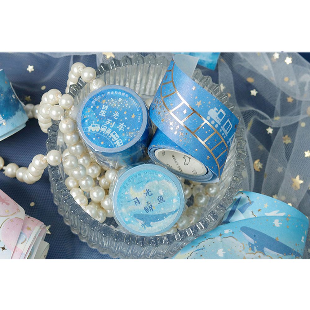 Băng keo dán trang trí sổ tay họa tiết galaxy độc đáo