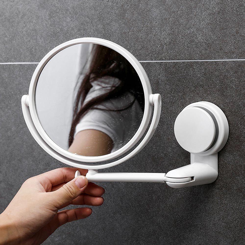 Gương Trang Điểm KENT1 Độ Nét Cao 360° Móc Treo Đồ Trang Điểm Dạng Xoay Có Giác Hút Chân Không Gắn Tường