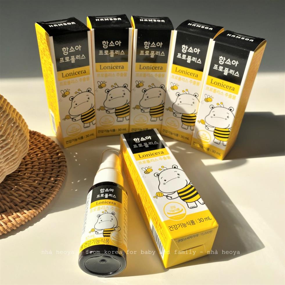 XỊT KEO ONG VÀNG HAMSOA LONICERA PROPOLIS HÀN QUỐC