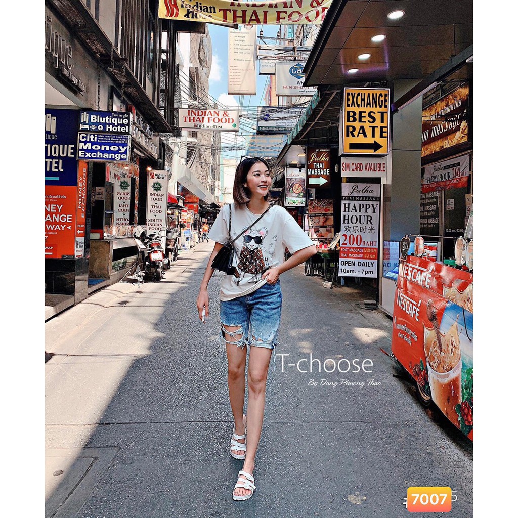 Quần jean ngố rách đậm nhạt siêu hot hit cực cá tính hot hit