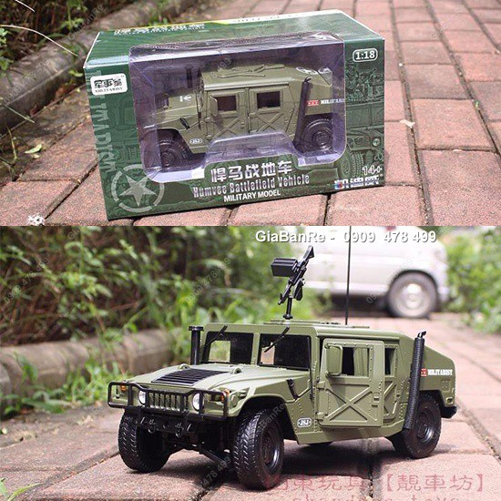 Xe Mô Hình Sắt Xe Quân Sự Hummer Tỉ Lệ 1:18 - 9999