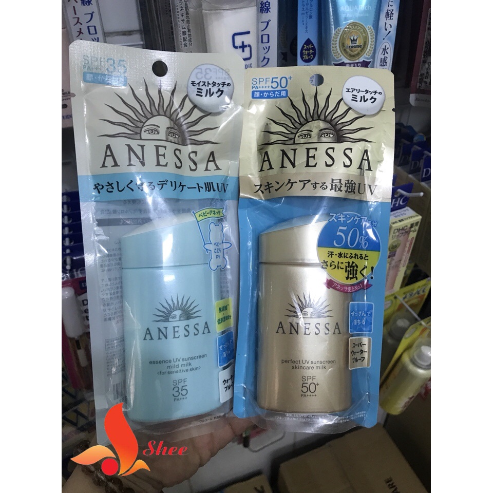 Gel chống năng Cho Da Nhạy Cảm Và Trẻ Em Anessa Moisture UV Sunscreen Mild Gel SPF35/PA+++