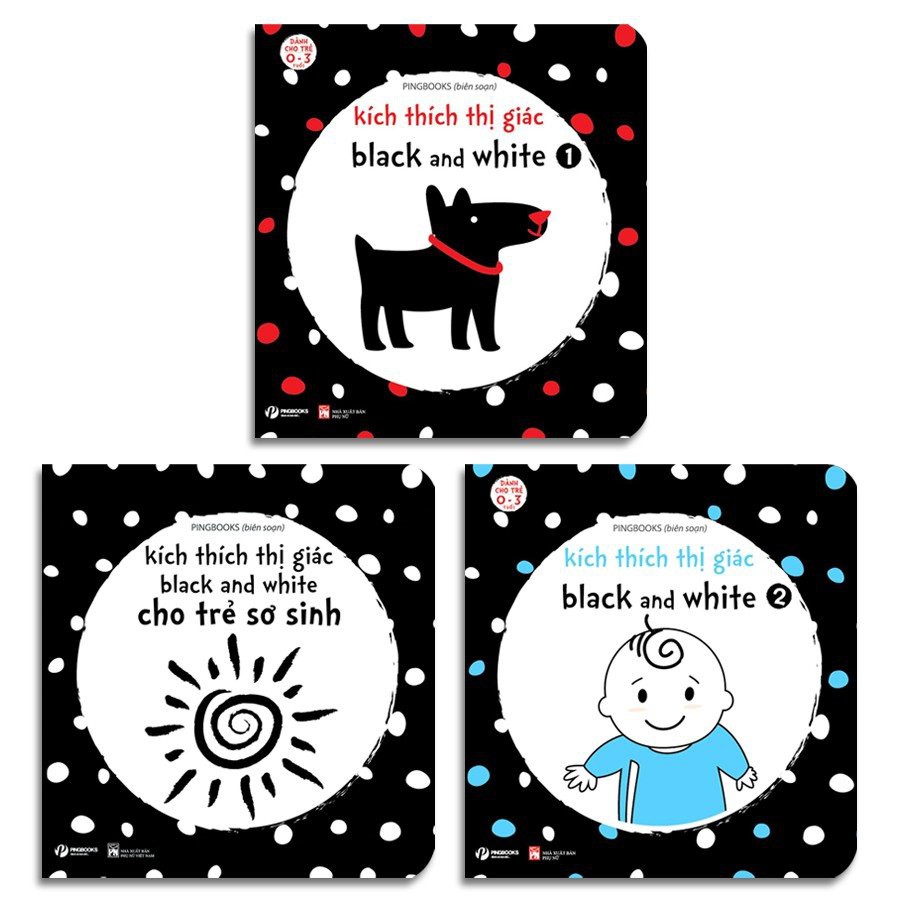 Sách Kích thích thị giác - Black and white ( Combo 3 cuốn )