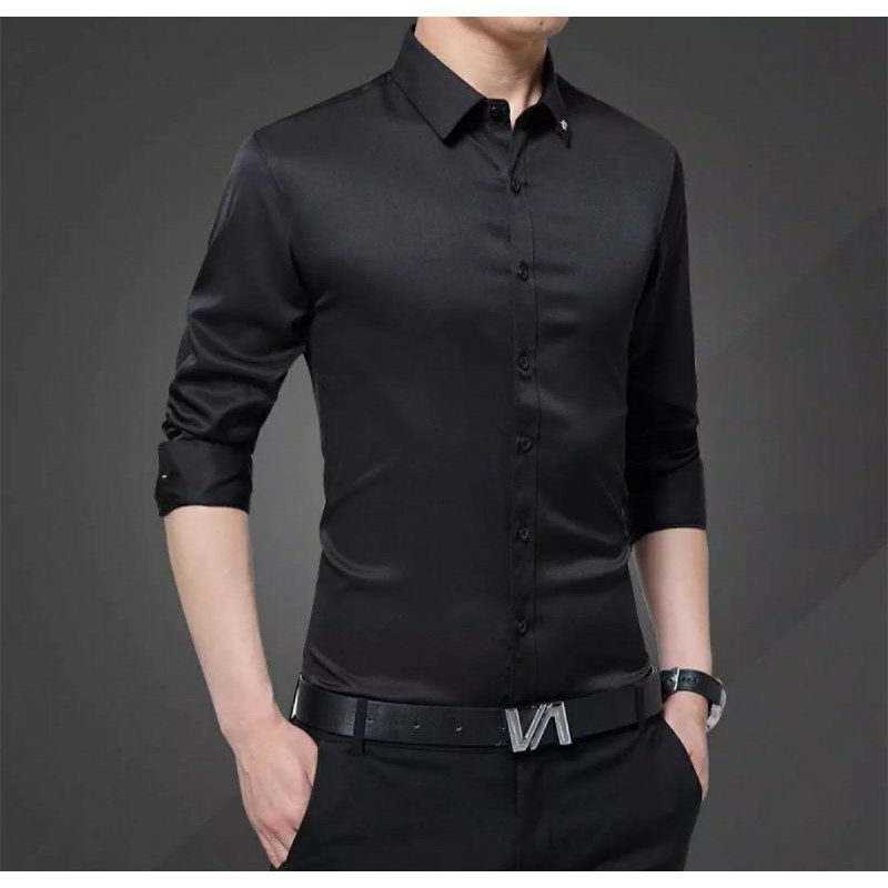 Áo Sơ Mi Nam Cổ Bẻ Dài Tay Kiểu Dáng Body Hàn Quốc VINETO | BigBuy360 - bigbuy360.vn