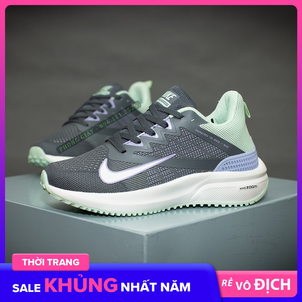 Giày Sneaker Nữ Giày Thể Thao Nữ A86 Màu Xám Tím