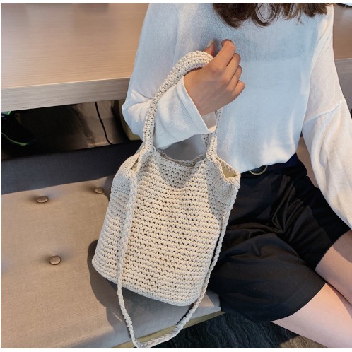 Túi đeo chéo đan lát phong cách cổ điển thời trang cho nữ