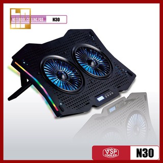Đế Tản Nhiệt Laptop Máy Tính VSP COOLER N30 LED - Quạt Fan Tản Nhiệt Laptop Máy Tính