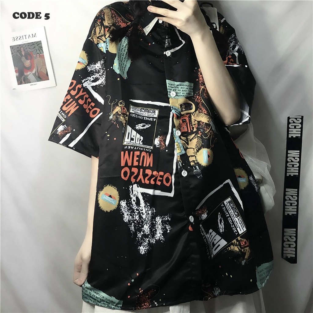 Áo Sơ Mi Nam Nữ Đẹp Tay Ngắn Form Rộng Kiểu Hàn Quốc Unisex IN 3D [CODE 5] - BB REAL