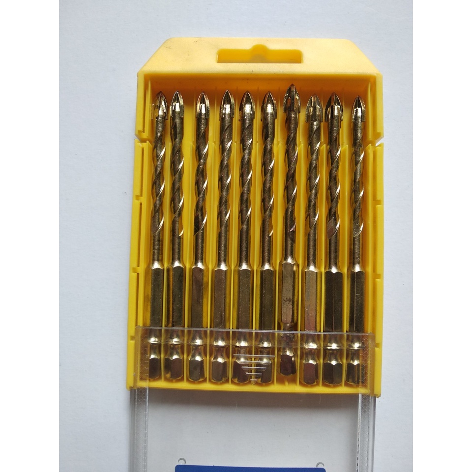 Mũi khoan đa năng mũi khoan gạch men - Mũi khoan kính - Mũi khoan tường 4 cạnh chuôi lục giác ̣̣