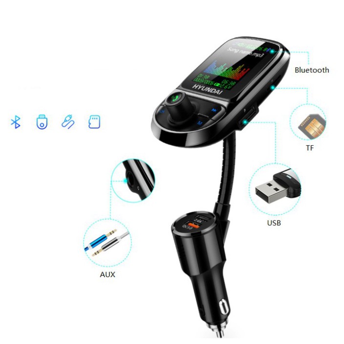 Sản Phẩm Tẩu nghe nhạc kết nối bluetooth với ô tô - Thương hiệu cao cấp Hyundai - C85. Bảo hành 12 tháng .