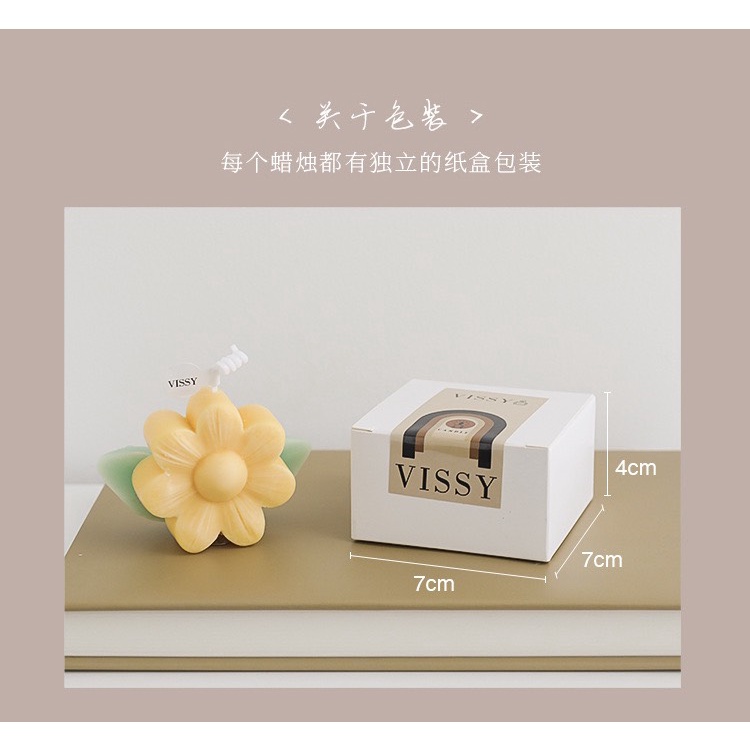 Nến thơm Hoa 7 cánh xinh xắn với tông màu pastel